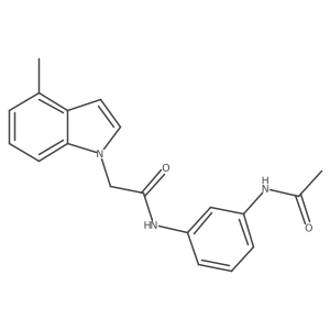 N-[3-(acetylamino)phenyl]-2-(4-methyl-1H-indol-1-yl)acetamide结构式
