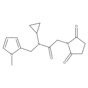 N-cyclopropyl-2-(2,5-dioxopyrrolidin-1-yl)-N-((1-methyl-1H-pyrrol-2-yl)methyl)acetamide Structure