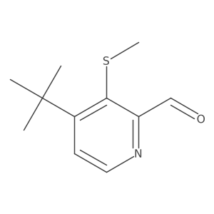 2-Pyridinecarboxaldehyde, 4-(1,1-dimethylethyl)-3-(methylthio)- Structure