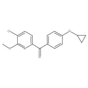 (5-Chloro-6-methoxy-2-pyridinyl)[4-(cyclopropyloxy)phenyl]methanone结构式