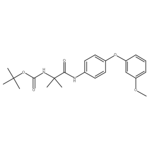 1,1-Dimethylethyl {1,1-dimethyl-2-[(4-{[3-(methyloxy)phenyl]oxy}phenyl)amino]-2-oxoethyl}carbamate结构式