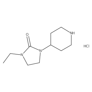 1-Ethyl-3-(piperidin-4-yl)imidazolidin-2-one hydrochloride结构式