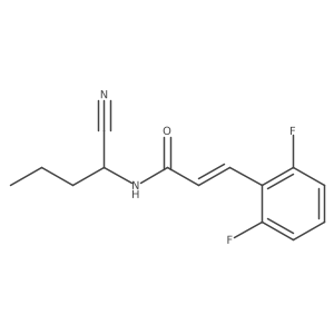(E)-N-(1-cyanobutyl)-3-(2,6-difluorophenyl)prop-2-enamide结构式