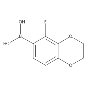 (5-Fluoro-2,3-dihydrobenzo[b][1,4]dioxin-6-yl)boronic acid结构式