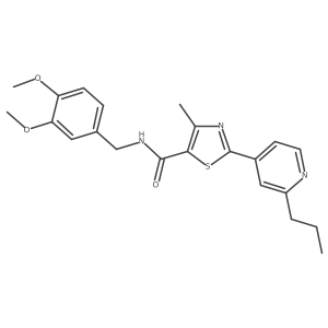 N-(3,4-dimethoxybenzyl)-4-methyl-2-(2-propylpyridin-4-yl)-1,3-thiazole-5-carboxamide Structure