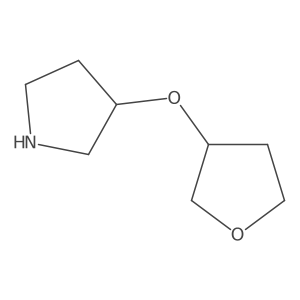 3-(Oxolan-3-yloxy)pyrrolidine结构式
