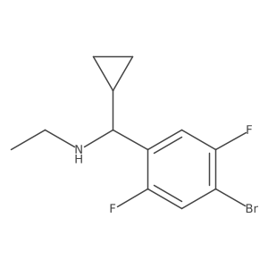 N-[(4-bromo-2,5-difluoro-phenyl)-cyclopropyl-methyl]ethanamine Structure
