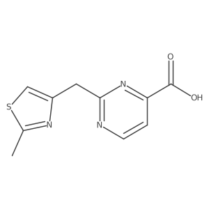 2-((2-Methylthiazol-4-yl)methyl)pyrimidine-4-carboxylic acid结构式