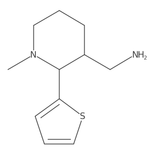 [1-Methyl-2-(thiophen-2-yl)piperidin-3-yl]methanamine Structure