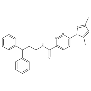 6-(3,5-dimethyl-1H-pyrazol-1-yl)-N-(3,3-diphenylpropyl)pyridazine-3-carboxamide Structure