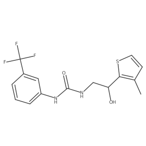 1-(2-Hydroxy-2-(3-methylthiophen-2-yl)ethyl)-3-(3-(trifluoromethyl)phenyl)urea Structure