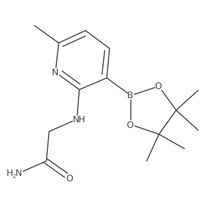 2-((6-Methyl-3-(4,4,5,5-tetramethyl-1,3,2-dioxaborolan-2-yl)pyridin-2-yl)amino)acetamide结构式