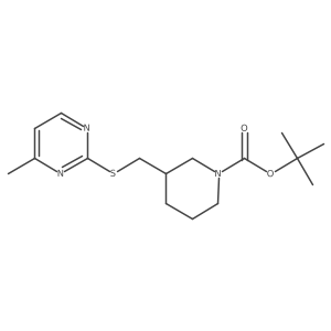 3-(4-Methyl-pyrimidin-2-ylsulfanylmethyl)-piperidine-1-carboxylic acid tert-butyl ester Structure