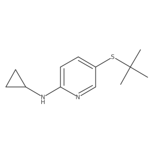 5-(tert-Butylthio)-N-cyclopropylpyridin-2-amine Structure