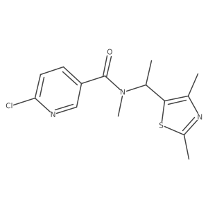 6-chloro-N-[1-(2,4-dimethyl-1,3-thiazol-5-yl)ethyl]-N-methylpyridine-3-carboxamide结构式