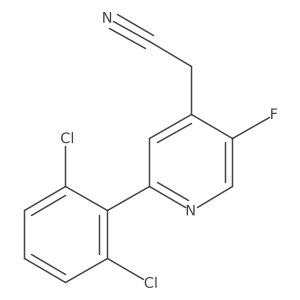 2-(2,6-Dichlorophenyl)-5-fluoropyridine-4-acetonitrile Structure