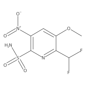 2-(Difluoromethyl)-3-methoxy-5-nitropyridine-6-sulfonamide结构式