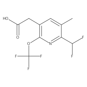 2-(Difluoromethyl)-3-methyl-6-(trifluoromethoxy)pyridine-5-acetic acid Structure