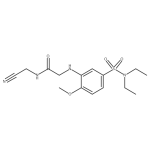 N-(cyanomethyl)-2-{[5-(diethylsulfamoyl)-2-methoxyphenyl]amino}acetamide结构式
