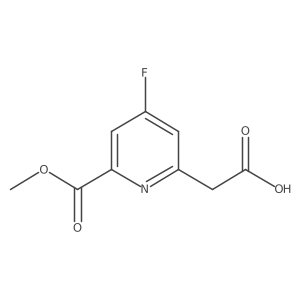 [4-Fluoro-6-(methoxycarbonyl)pyridin-2-YL]acetic acid结构式