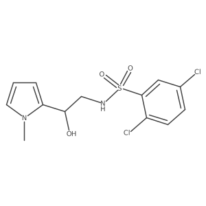 2,5-dichloro-N-(2-hydroxy-2-(1-methyl-1H-pyrrol-2-yl)ethyl)benzenesulfonamide结构式