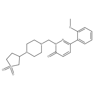 2-((4-(1,1-dioxidotetrahydrothiophen-3-yl)piperazin-1-yl)methyl)-6-(2-methoxyphenyl)pyridazin-3(2H)-one Structure