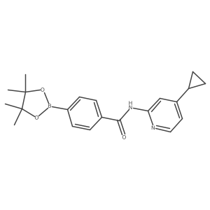 N-(4-cyclopropylpyridin-2-yl)-4-(4,4,5,5-tetramethyl-1,3,2-dioxaborolan-2-yl)benzamide结构式