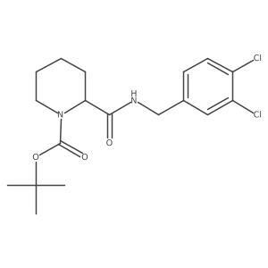 tert-Butyl 2-((3,4-dichlorobenzyl)carbamoyl)piperidine-1-carboxylate结构式