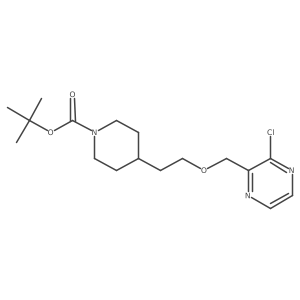 tert-Butyl 4-(2-((3-chloropyrazin-2-yl)methoxy)ethyl)piperidine-1-carboxylate结构式