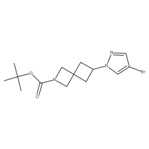 tert-butyl 6-(4-bromo-1H-pyrazol-1-yl)-2-azaspiro[3.3]heptane-2-carboxylate Structure