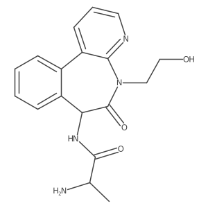 (2S)-2-amino-N-[5-(2-hydroxyethyl)-6-oxo-7H-pyrido[2,3-d][3]benzazepin-7-yl]propanamide Structure