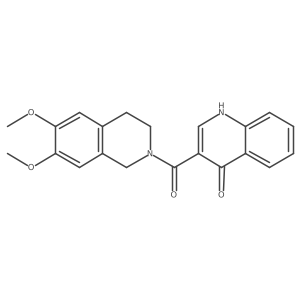 (6,7-dimethoxy-3,4-dihydroisoquinolin-2(1H)-yl)(4-hydroxyquinolin-3-yl)methanone结构式