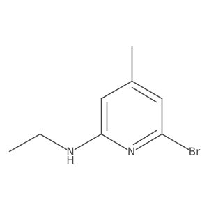 6-Bromo-N-ethyl-4-methyl-2-pyridinamine结构式
