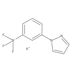 Potassium (3-(1H-pyrazol-1-yl)phenyl)trifluoroborate结构式