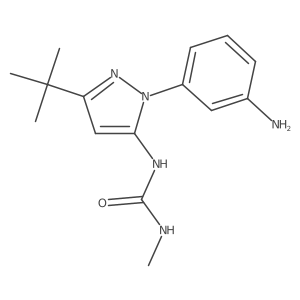 1-(1-(3-aminophenyl)-3-tert-butyl-1H-pyrazol-5-yl)-3-methylurea结构式