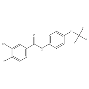 3-bromo-4-fluoro-N-(4-(trifluoromethoxy)phenyl)benzamide Structure