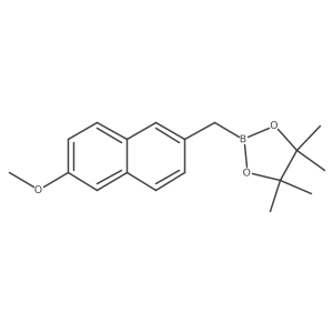 2-((6-Methoxynaphthalen-2-yl)methyl)-4,4,5,5-tetramethyl-1,3,2-dioxaborolane Structure