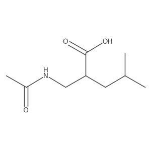 2-(Acetamidomethyl)-4-methylpentanoic acid结构式
