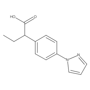 2-[4-(1H-pyrazol-1-yl)phenyl]butanoic acid Structure