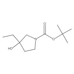 tert-Butyl 3-ethyl-3-hydroxypyrrolidine-1-carboxylate Structure