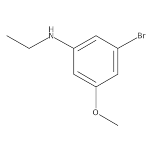 3-bromo-N-ethyl-5-methoxyaniline Structure