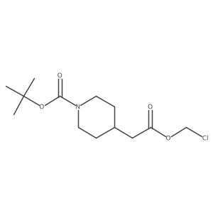 Tert-butyl 4-(2-(chloromethoxy)-2-oxoethyl)piperidine-1-carboxylate结构式
