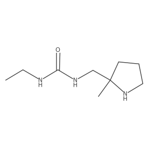 3-Ethyl-1-[(2-methylpyrrolidin-2-yl)methyl]urea结构式