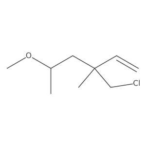 3-(Chloromethyl)-5-methoxy-3-methylhex-1-ene结构式