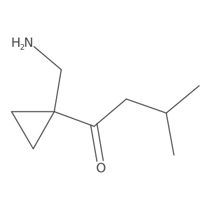 1-[1-(Aminomethyl)cyclopropyl]-3-methylbutan-1-one Structure