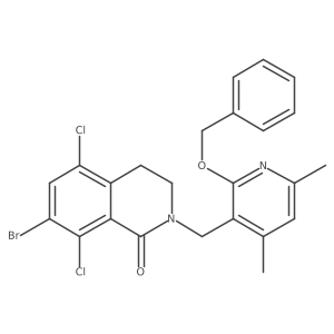 2-((2-(benzyloxy)-4,6-dimethylpyridin-3-yl)methyl)-7-bromo-5,8-dichloro-3,4-dihydroisoquinolin-1(2H)-one Structure