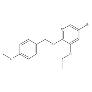 5-Bromo-3-ethoxy-2-((4-methoxybenzyl)oxy)pyridine结构式