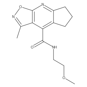 N-(2-methoxyethyl)-3-methyl-6,7-dihydro-5H-cyclopenta[b][1,2]oxazolo[4,5-e]pyridine-4-carboxamide结构式