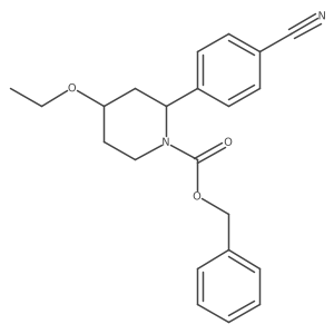 (2S,4S)-Benzyl 2-(4-cyanophenyl)-4-ethoxypiperidine-1-carboxylate Structure