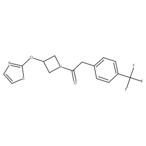 1-(3-(Thiazol-2-yloxy)azetidin-1-yl)-2-(4-(trifluoromethyl)phenyl)ethanone结构式